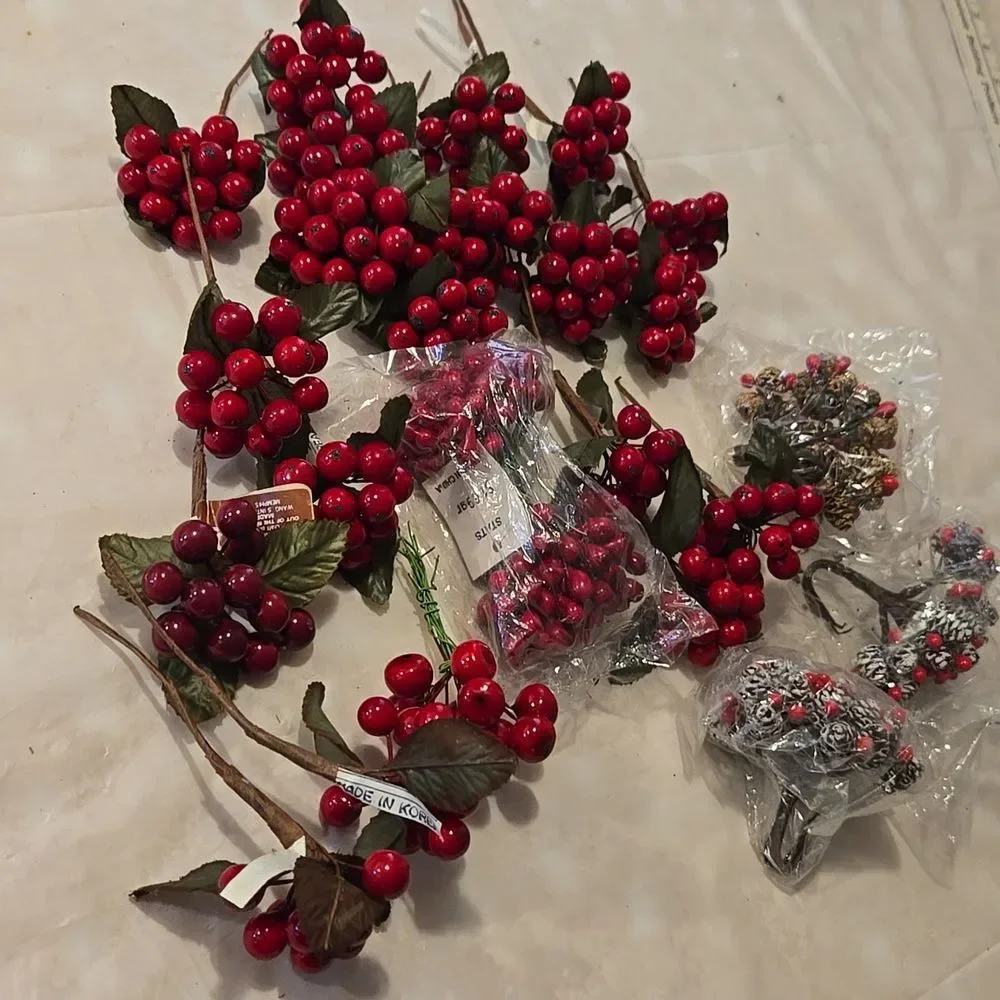 Red Berries Artificial Fake For Decoration